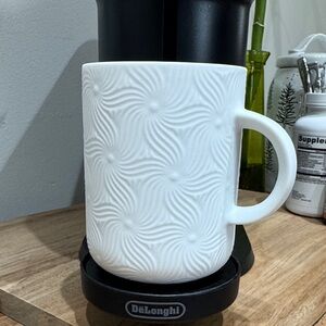 Nespresso Textured White Ceramic Mug